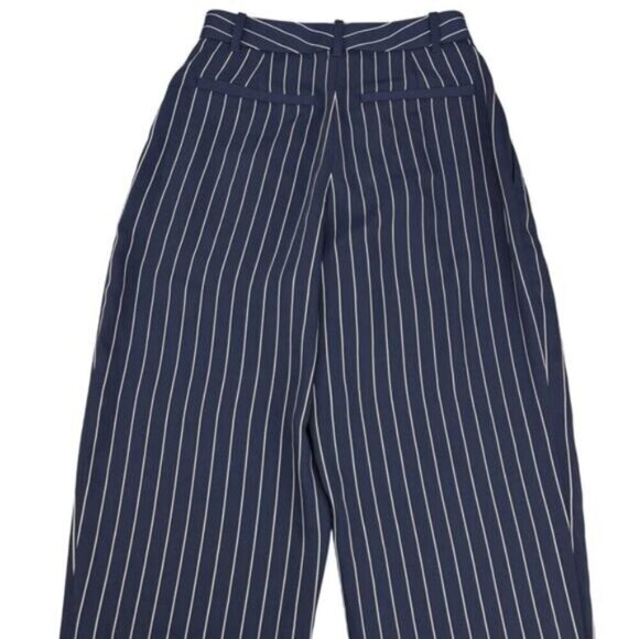 Aritzia Modesto Pinstripe Blue White Trousers Size 0 - Picture 8 of 8